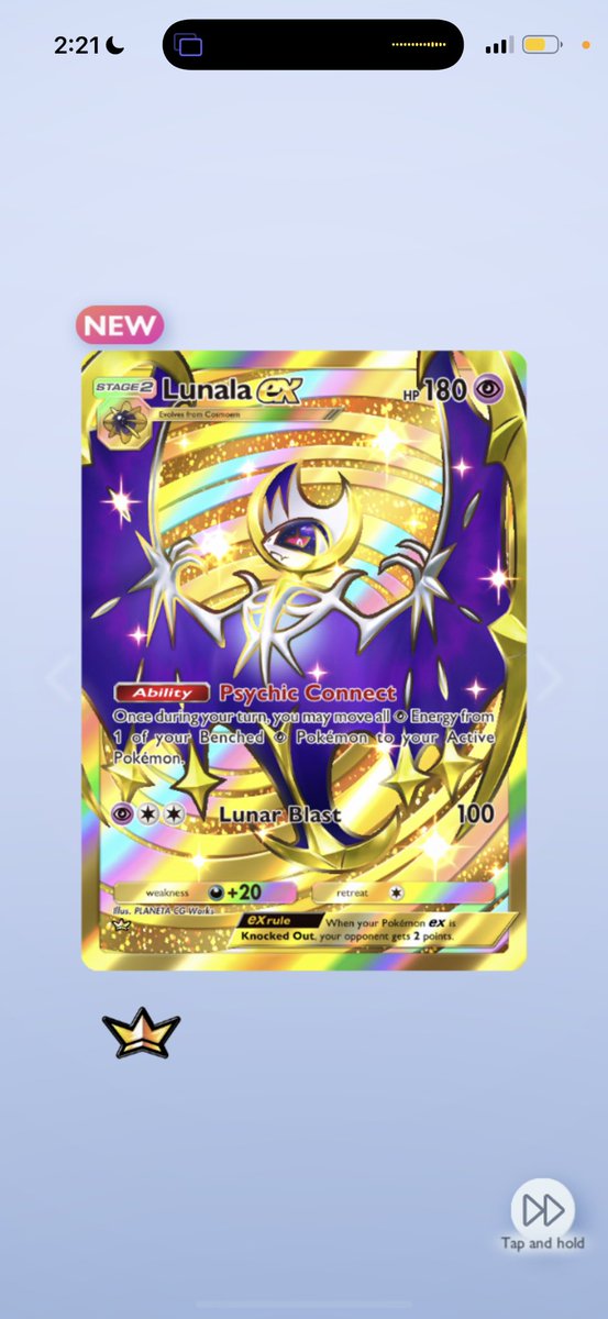 celestial guardians hasn’t even been out for half an hour and i’ve already pulled one of the new gold cards LMAO goodbye