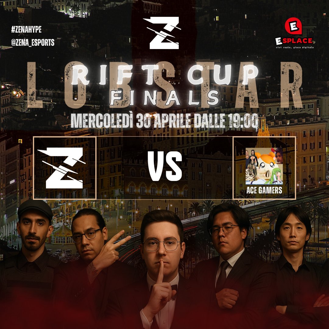 Zena Esports (@zena_esports) on Twitter photo ๐๐ถ๐๐ธ๐ฝ๐น๐ถ๐
๐ ๐
๐๐๐๐๐ ๐๐๐๐
Questa sera si alza il sipario sullโultimo atto della <a href="/LobstarEsports/">Lobstar Esports</a> Rift Cup.
Sul palco ci siamo noi. Davanti a noi gli Ace Gamers.
Una partita, un solo trofeo. E noi siamo venuti a prendercelo. ๐
Ci vediamo LIVE dalle 19:00 su:
๐บ ๐๐ถ๐๐ธ๐ฝ๐น๐ถ๐
๐ ๐
๐๐๐๐๐ ๐๐๐๐
Questa sera si alza il sipario sullโultimo atto della <a href="/LobstarEsports/">Lobstar Esports</a> Rift Cup.
Sul palco ci siamo noi. Davanti a noi gli Ace Gamers.
Una partita, un solo trofeo. E noi siamo venuti a prendercelo. ๐
Ci vediamo LIVE dalle 19:00 su:
๐บ