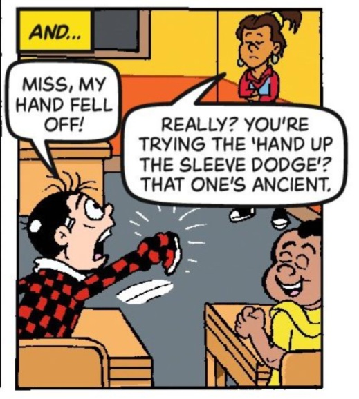 The latest Beano bursts onto shelves today! Inside, Minnie the Minx has to defend her cat in court, the Bash Street Kids wrestle with ancient tech and Roger the Dodger tries to outsmart his teacher!

Scripts by me, art by <a href="/VictorianClam/">Laura Howell</a>, Shannon Gallant and Barrie Appleby!
