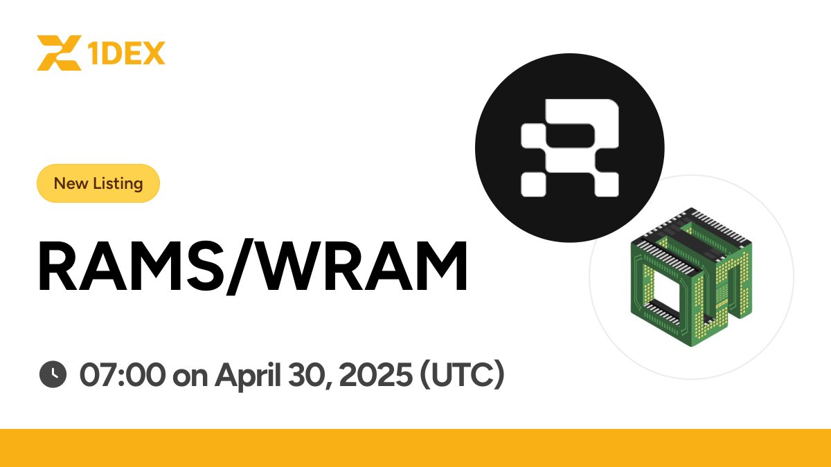1DEX_COM's tweet photo. #RAMS #WRAM #NewListing
🚀 Big News! #1DEX launches a new trading pair!
🔥The trading pair: RAMS/WRAM
📅 Trading Live: April 30, 2025, 07:00 (UTC)
#1DEX is about to launch the new RAMS/WRAM trading pair, pushing @Vaulta_ ecosystem resource tokenization and DeFi innovation to the next level!
#RAMS and #WRAM enable efficient resource circulation and flexible management, unleashing a new wave of on-chain vitality!
Stay tuned and seize the opportunity of @Vaulta_ resource financialization!
#DeFi #Tokenization #Blockchain #Innovation