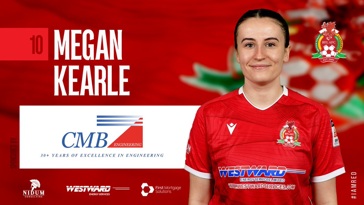 Briton Ferry Llansawel Ladies (@bfllafc) on Twitter photo 🎉Player Sponsorship 🎉
Thank you to <a href="/CMBEngineering/">CMB Engineering</a> for Sponsoring Megan Kearle for the 2024/2025 season
#IamRed 🎉Player Sponsorship 🎉
Thank you to <a href="/CMBEngineering/">CMB Engineering</a> for Sponsoring Megan Kearle for the 2024/2025 season
#IamRed