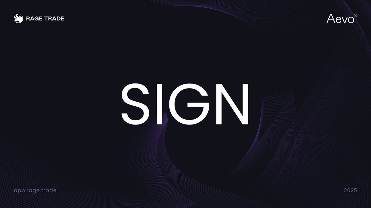 New Asset Listing!

You can now long or short $SIGN on <a href="/aevoxyz/">Aevo</a> through Rage.

Trade $SIGN here: app.rage.trade/trade/SIGN-USD

<a href="/ethsign/">Sign</a>