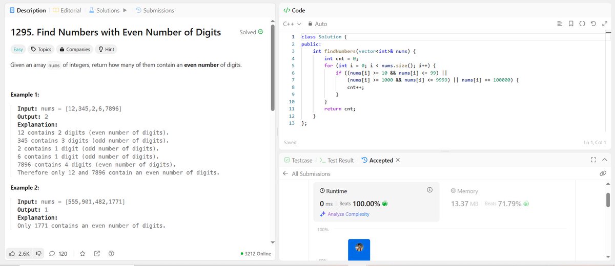 shivamrtwt's tweet image. Day 3 of #90DaysCodingChallenge
- Did 3 leetcode question, 2 from striver a2z sheet and one potd
- Two easy and one medium
#learninpublic #codedaily #buildinpublic #DSA #a2zDSA #Striver