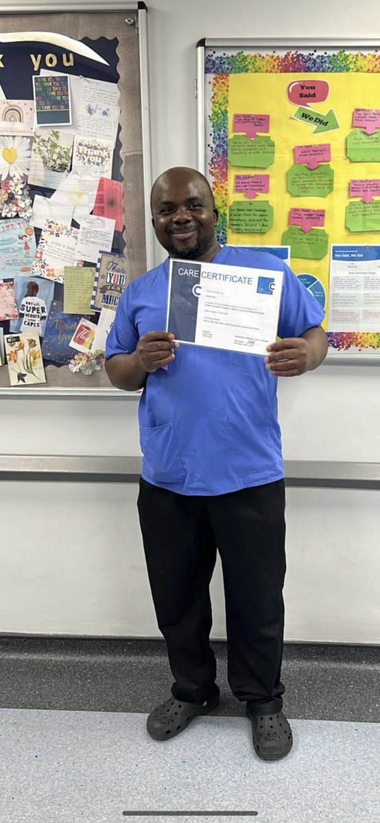WardMale's tweet image. We are all so pleased for Daniel completing his Care Certificate…well done Daniel ..@Frostie_SC @BTHFT @BTHFTPracticeEd @Jessiex01409
