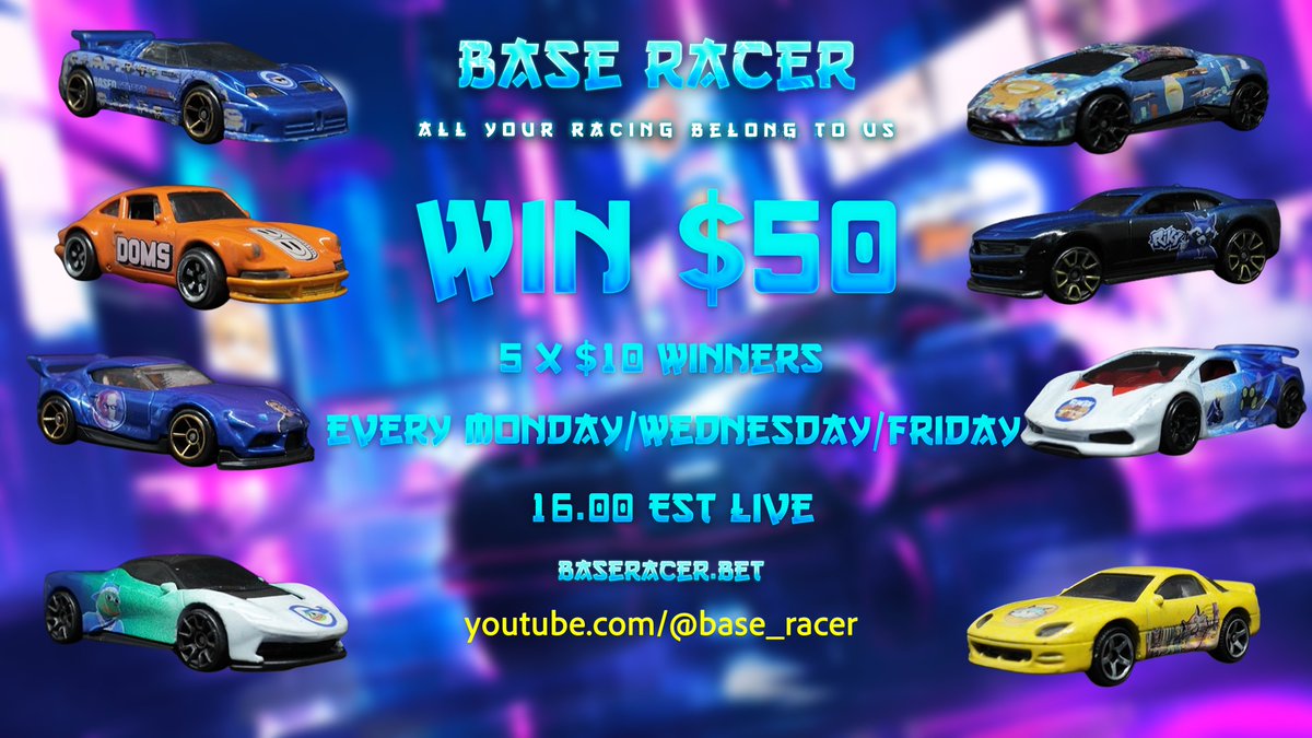 Base Racer ππ¨π (@base_racer_ayb) on Twitter photo ποΈπSUNDAY RACE DAY!!πποΈ
ποΈSUNDAY 4th May 2025
β²οΈ14:00EST
π€Win $50! (5 x $10 Winners!)π€
<a href="/BasedBusterCoin/">Based Buster</a> <a href="/BasedChadHQ/">Chad</a> <a href="/AerodromeFi/">Aerodrome</a> <a href="/CarlJohnsonCTO/">Carl Johnson</a> <a href="/Basenjiofficial/">Basenji</a> <a href="/feeshcoin/">feesh</a> <a href="/WeepingPlebs/">Weeping Plebs</a> <a href="/memgen_io/">Memgen.io</a>
To win complete the below π
1. Like this post
2. Repost this post ποΈπSUNDAY RACE DAY!!πποΈ
ποΈSUNDAY 4th May 2025
β²οΈ14:00EST
π€Win $50! (5 x $10 Winners!)π€
<a href="/BasedBusterCoin/">Based Buster</a> <a href="/BasedChadHQ/">Chad</a> <a href="/AerodromeFi/">Aerodrome</a> <a href="/CarlJohnsonCTO/">Carl Johnson</a> <a href="/Basenjiofficial/">Basenji</a> <a href="/feeshcoin/">feesh</a> <a href="/WeepingPlebs/">Weeping Plebs</a> <a href="/memgen_io/">Memgen.io</a>
To win complete the below π
1. Like this post
2. Repost this post