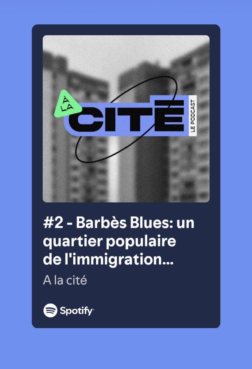 C'est le lancement d'"A la cité" 🎙️! Un podcast d'actualité de la recherche en sciences sociales sur les quartiers populaires discutée par des habitant.es de quartiers populaires. Nous avons eu la chance de recevoir Hajer Ben Boubaker <a href="/vintagearabe/">VintageArab</a> pour Barbès Blues!