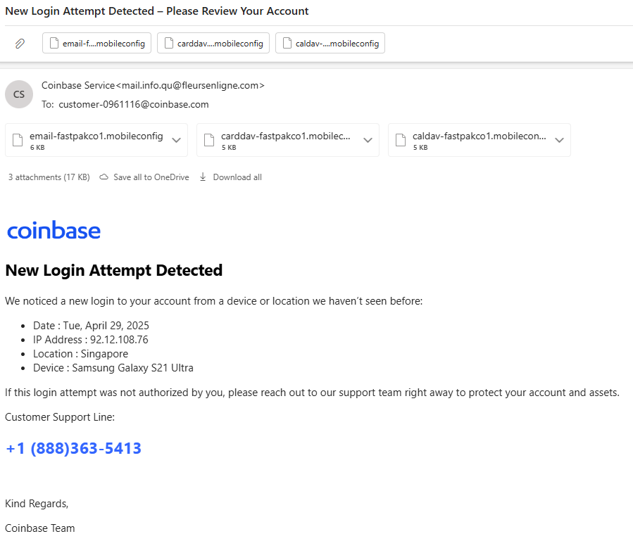 Joshy_eyy's tweet photo. Wtf!! Yesterday I got a mail about Attempted login on my @Coinbase and I followed the prompt. This morning I have $0 left, they drained me of $5,600 USDT. Please help I need to recover this 😭
#Help #USDT #Elon #Cyberhelp #ScamAlert #Crypto https://t.co/nFWFL8tN9V