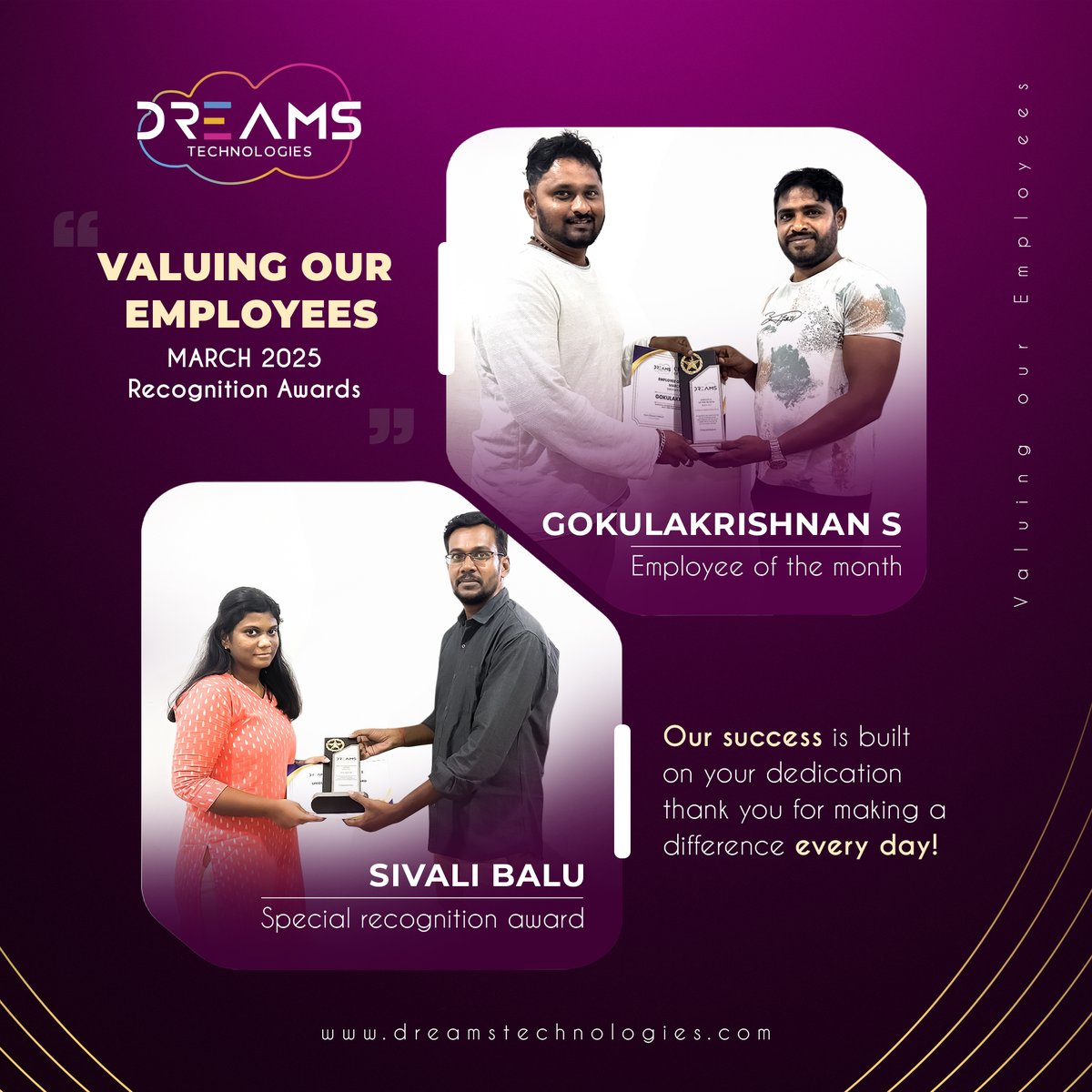 dreamstechltd's tweet photo. Valuing Our Employees—March 2025 Recognition Awards 🌟
At Dreams Technologies, we believe in celebrating the people who make the difference every day. 👏

🔗 https://t.co/g1PKJUG8Xp

#EmployeeRecognition #DreamsTechnologies #Teamwork #EmployeeOfTheMonth #WorkplaceCulture https://t.co/i1HmVMRqdq