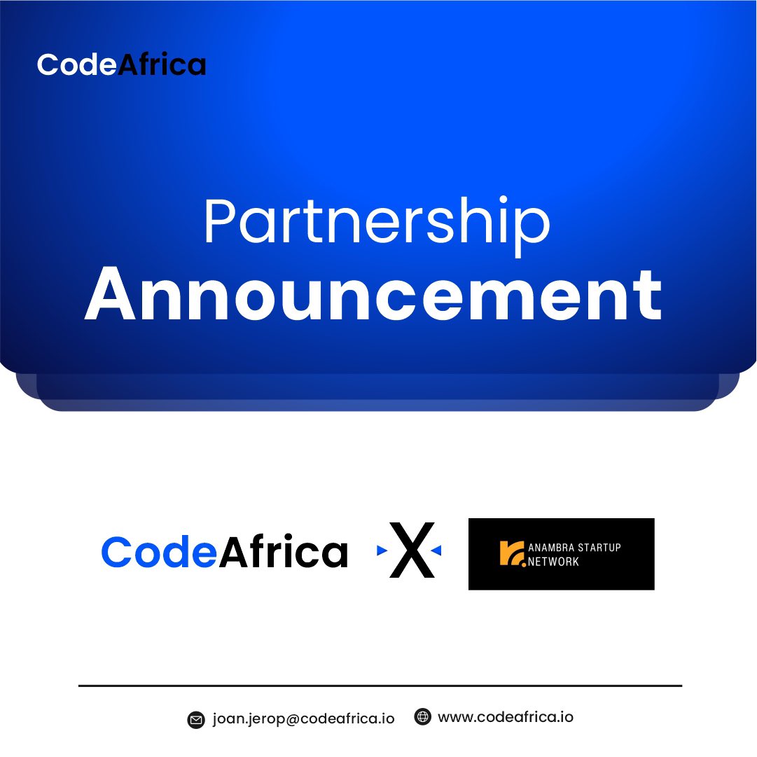🎉Excited to partner with <a href="/AnambraStartup/">Anambra Startup Network</a> for the Code Africa Conference &amp; City Tour!      

Conference date: 23rd May 2025.   

Secure your spot ⤵️
codeafrica.io

 Join our TG for daily updates: t.me/memoiafrica 

#OneDev #codefrica2025 #codeafricaconference