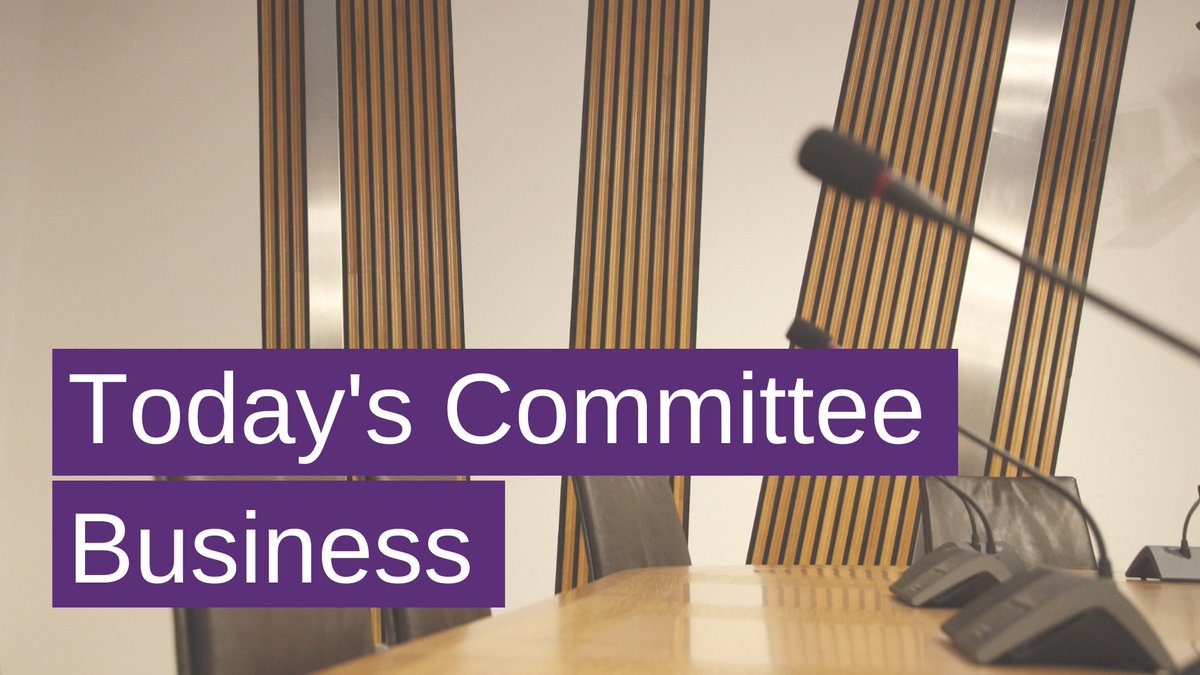 Scottish Parliament (@scotparl) on Twitter photo Today's committee meetings include:
🟣 <a href="/SP_ECYP/">Education, Children and Young People Committee</a> 8:30am
🟣 <a href="/SP_RuralAffairs/">Rural Affairs and Islands Committee</a> 9am
🟣 <a href="/SP_Economy/">Economy and Fair Work Committee</a> 9:30am
🟣 <a href="/SP_PublicAudit/">Public Audit Committee</a> 9:30am
🟣 <a href="/SP_Justice/">Criminal Justice Committee</a> 10am
📑 Meeting details here ow.ly/43G050VJ0Ck
📺 Watch online: ow.ly/oS9850VJ0Cj Today's committee meetings include:
🟣 <a href="/SP_ECYP/">Education, Children and Young People Committee</a> 8:30am
🟣 <a href="/SP_RuralAffairs/">Rural Affairs and Islands Committee</a> 9am
🟣 <a href="/SP_Economy/">Economy and Fair Work Committee</a> 9:30am
🟣 <a href="/SP_PublicAudit/">Public Audit Committee</a> 9:30am
🟣 <a href="/SP_Justice/">Criminal Justice Committee</a> 10am
📑 Meeting details here ow.ly/43G050VJ0Ck
📺 Watch online: ow.ly/oS9850VJ0Cj