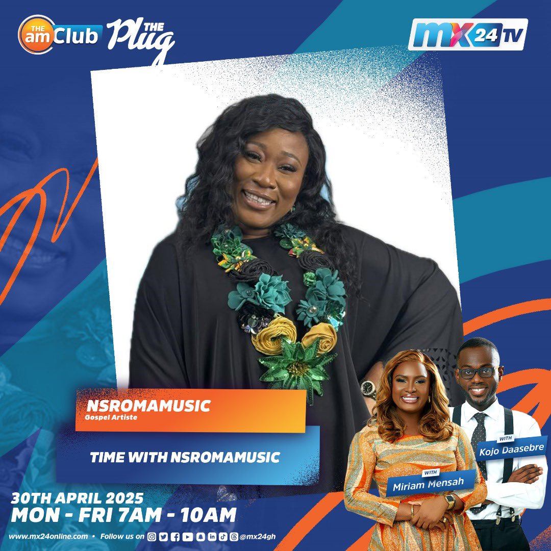 MX24 TV (@mx24gh) on Twitter photo Tune in to #TheAmClub as we look at suit styling and mastering the art of looking sharp. We will also spend time with <a href="/nsromamusic/">NSROMAmusic #NsromaTheStarProject Out Now!!!</a>
Be a part of the show.
#mx24gh #funfearlessfactual Tune in to #TheAmClub as we look at suit styling and mastering the art of looking sharp. We will also spend time with <a href="/nsromamusic/">NSROMAmusic #NsromaTheStarProject Out Now!!!</a>
Be a part of the show.
#mx24gh #funfearlessfactual
