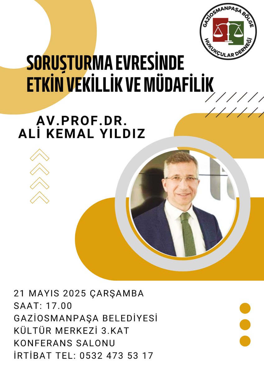 Değerli hocamız 21.05.2025 Çarşamba günü Gaziosmanpaşa Belediyesi Konferans salonunda bizlerle olacak. Kıymetli bilgilerle çok verimli olacağı kesin olan seminerimize tüm meslektaşları bekliyoruz.