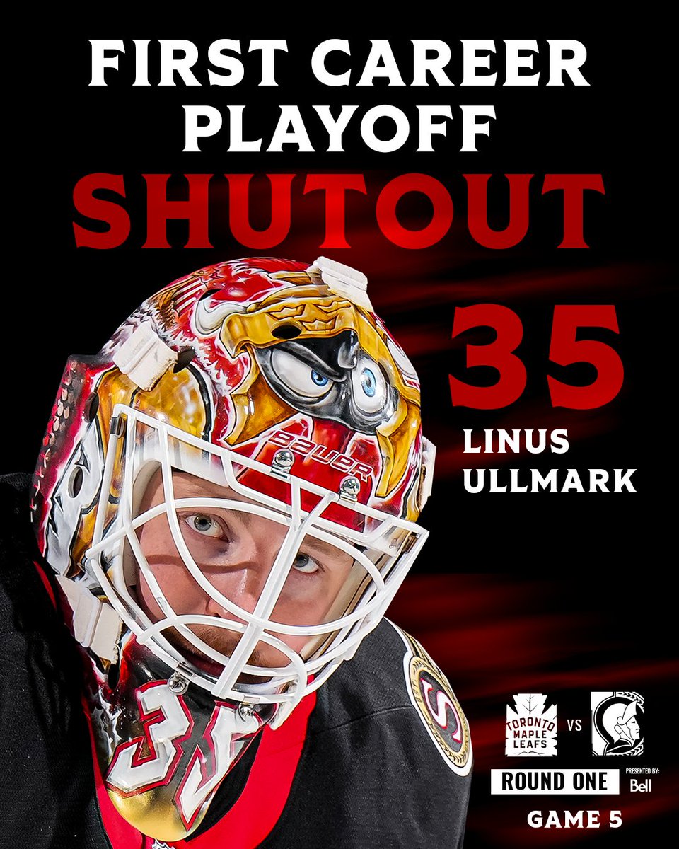 Big time performance from Ully 👊

#GoSensGo 🤝 <a href="/Icebeardude/">Linus Ullmark</a>