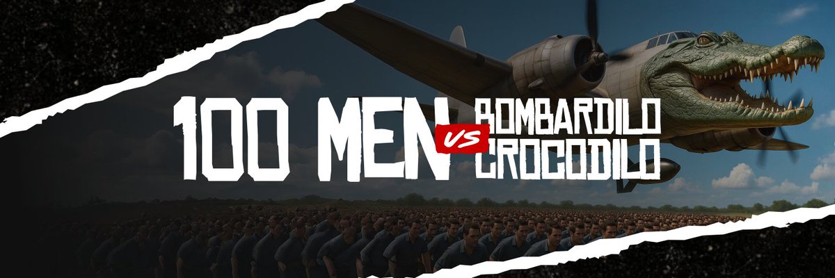 MvBC_sol's tweet photo. WHO WOULD WIN?
100 average dudes. Full of spirit. Zero prep.🪖
🆚 
One ancient, scaly beast that eats trucks like chips.🦖

#BombardiloCrocodilo #100ManVsCroc #mvbc #Crypto #SOL #PumpFun #DexScreener #fun #solana #PumpItUp #meme https://t.co/34p4P5SNIt