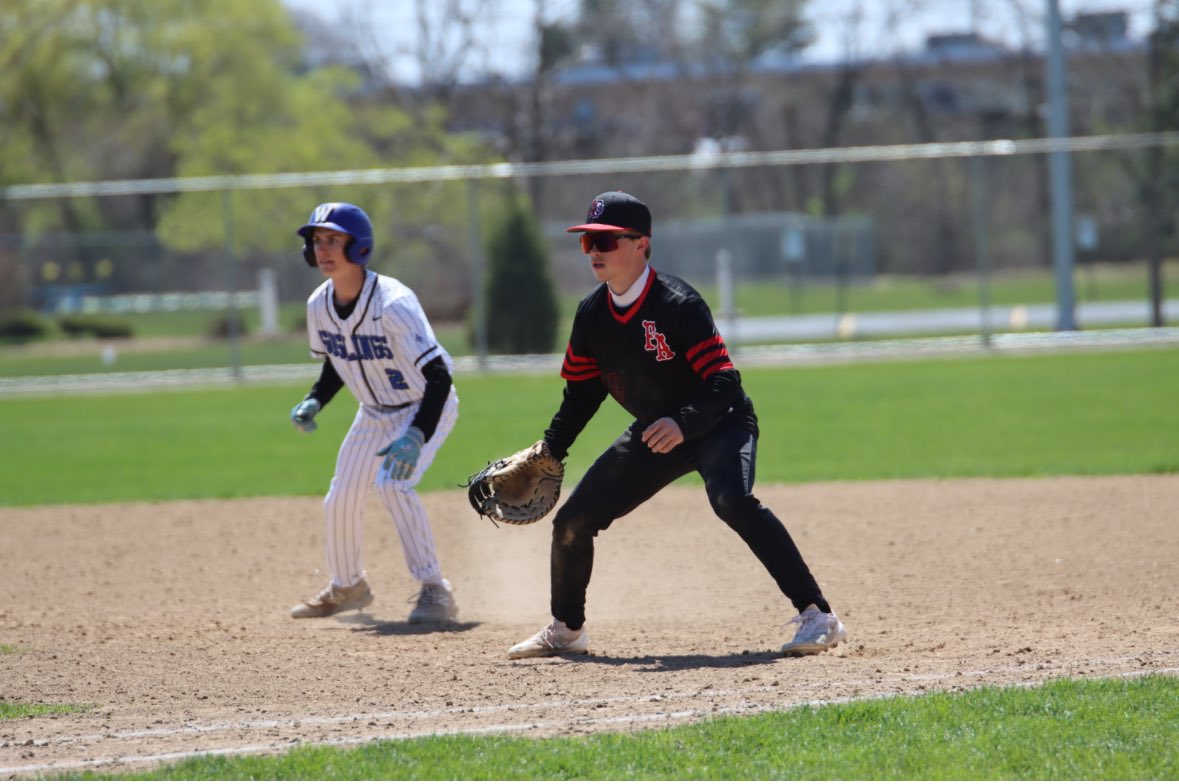 After a solid start to my JV season where I was able to swipe 24 bags in the first 8 games, I got the Nod for Varsity!

First 4 games, 3 hits and a Walk. 

1 start at first ( with a few nasty picks!)
And 3 in LF.

Fun group of dudes and can’t wait for the weather to stay warm!