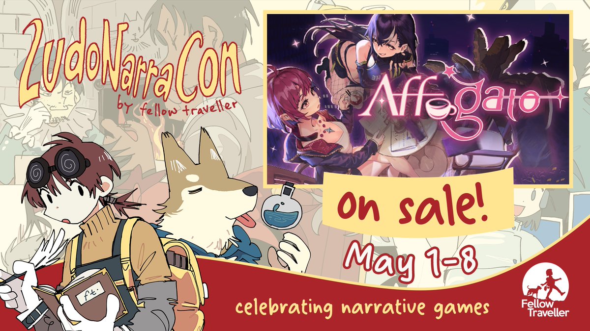 Affogato will be on sale to celebrate LudoNarraCon! Check out the game on Steam during the event and enjoy the special discount: store.steampowered.com/app/1983970/Af… !🪄