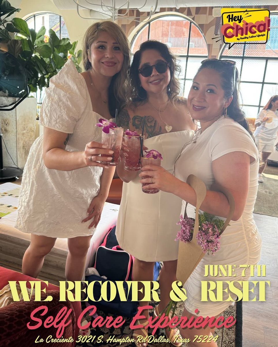 Informate DFW Magazine (@informatedfw) on Twitter photo Chicas, it’s your moment to RESET! The 4th Annual Recover & Reset: Self-Care Experience is back! 🤍
🗓️ June 7, 2025 from 9 AM - 1 PM at La Creciente 3021 S. Hampton Rd Dallas, Texas 75224.
📲 For full details, visit heychica.org.
#Dallas #FortWorth <a href="/heychicamoveme1/">heychicamovement</a> Chicas, it’s your moment to RESET! The 4th Annual Recover & Reset: Self-Care Experience is back! 🤍
🗓️ June 7, 2025 from 9 AM - 1 PM at La Creciente 3021 S. Hampton Rd Dallas, Texas 75224.
📲 For full details, visit heychica.org.
#Dallas #FortWorth <a href="/heychicamoveme1/">heychicamovement</a>