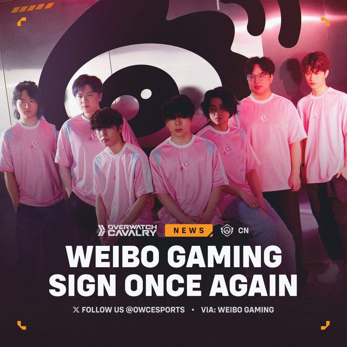 #OWCS China fan favorites of <a href="/OnceAgainOW/">WBG Overwatch</a> have been signed by @WeiboGamingwin 🩷