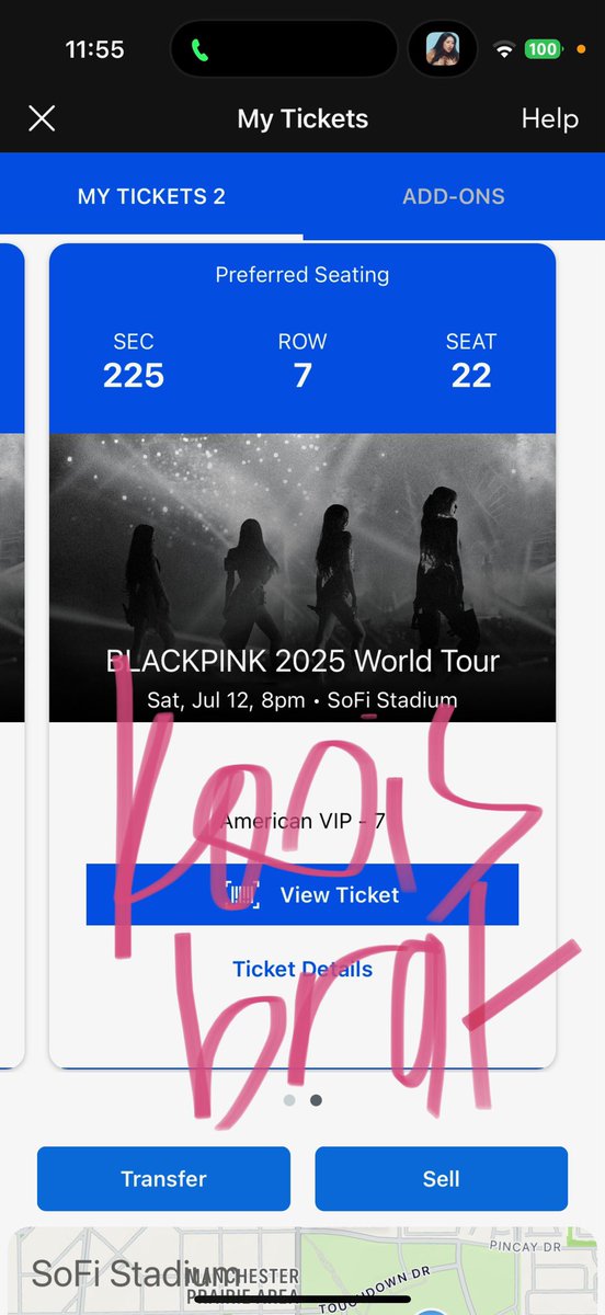 kooisbrat's tweet photo. wts selling 2 tickets to blankpink’s 2025 world tour 

- selling for fv
- willing to show all proofs and facetime
- paypal f&amp;f g&amp;s or zelle only! 

i have other selling proofs on this acc if you need to see them 🫶

🏷️: blackpink bp looking for sofi stadium la tix face value https://t.co/hfg1Td4NGt