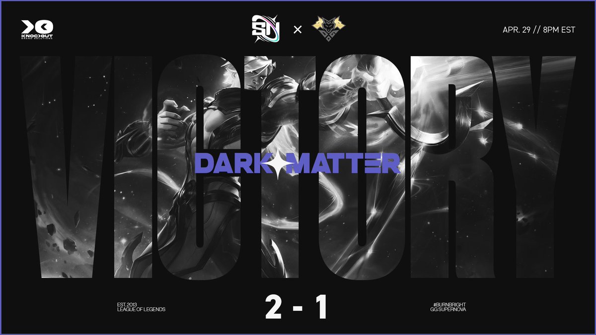 Darkness is my only true enemy. 

We reverse sweep <a href="/DoradoEsports/">Dorado Gaming</a> in the rematch.

#BurnBright💫| #SNWIN | #ACL