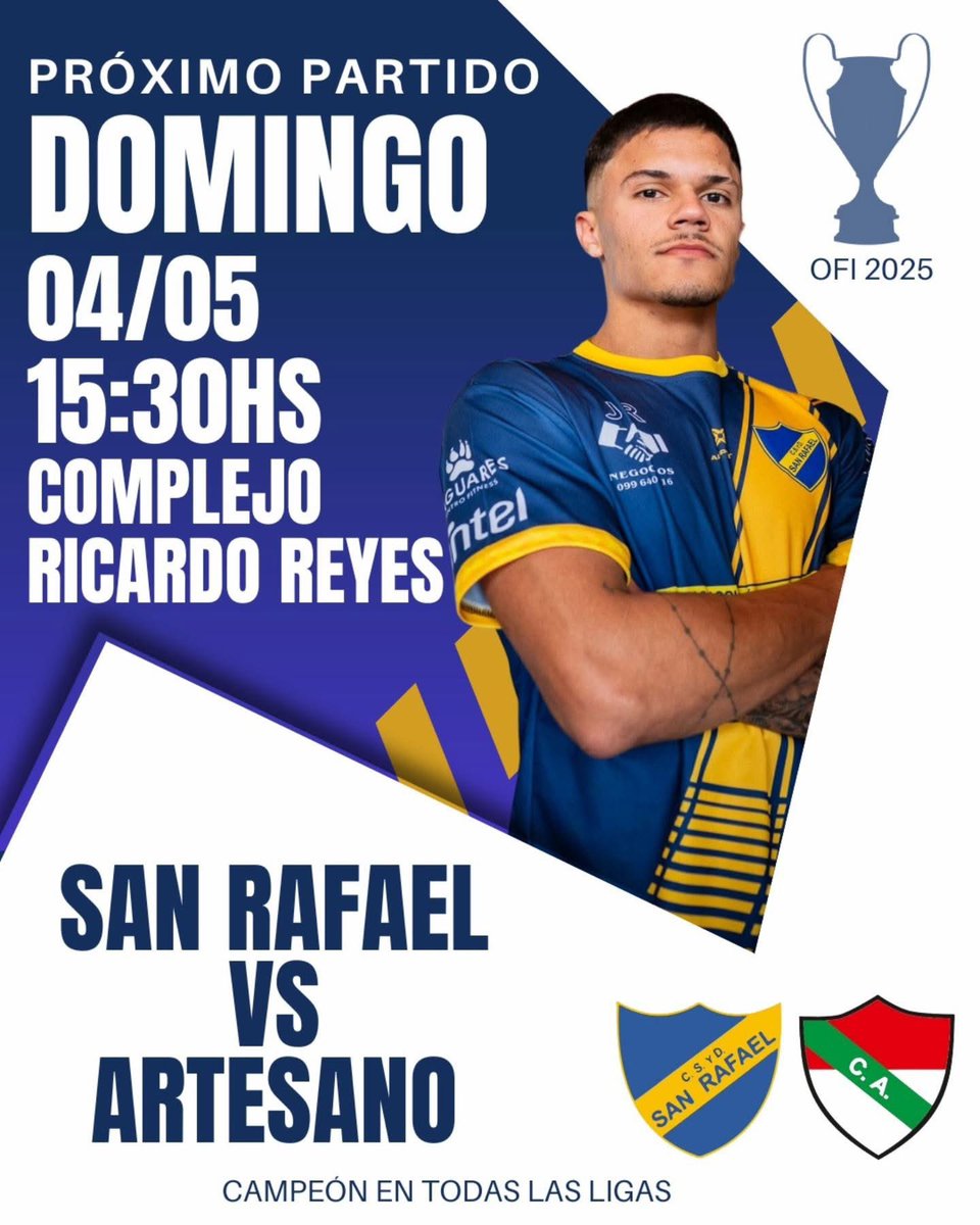 Sigue la Copa OFI en casa 💙💛

Próximo domingo los invitamos a un nuevo partido por la primera Fase de Copa OFI. Recibimos en casa a Artesano de Nueva Helvecia. 

Vamo' el Club siempre 🙌