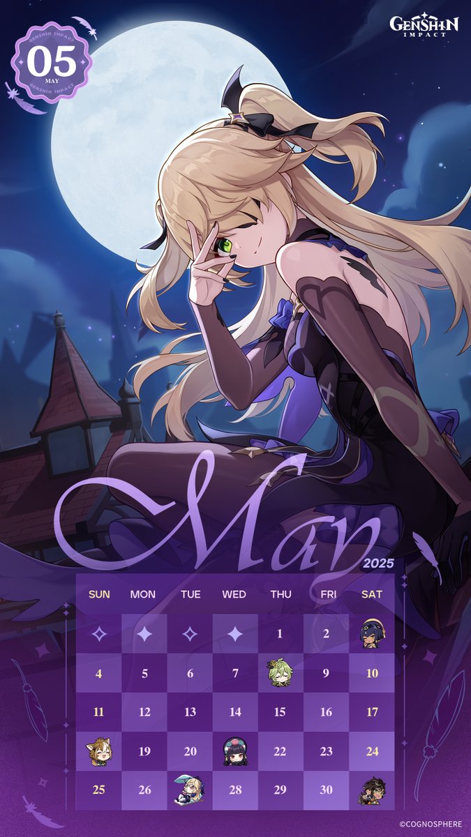 GenshinImpact's tweet image. Hello, Travelers! Here's the May PC and mobile calendar wallpapers for you~ Feel free to save and use them as you like~

Share this post with the hashtag #GenshinImpactCalendar and tell us what you plan to do in May for a chance to win Primogems!

#GenshinImpact