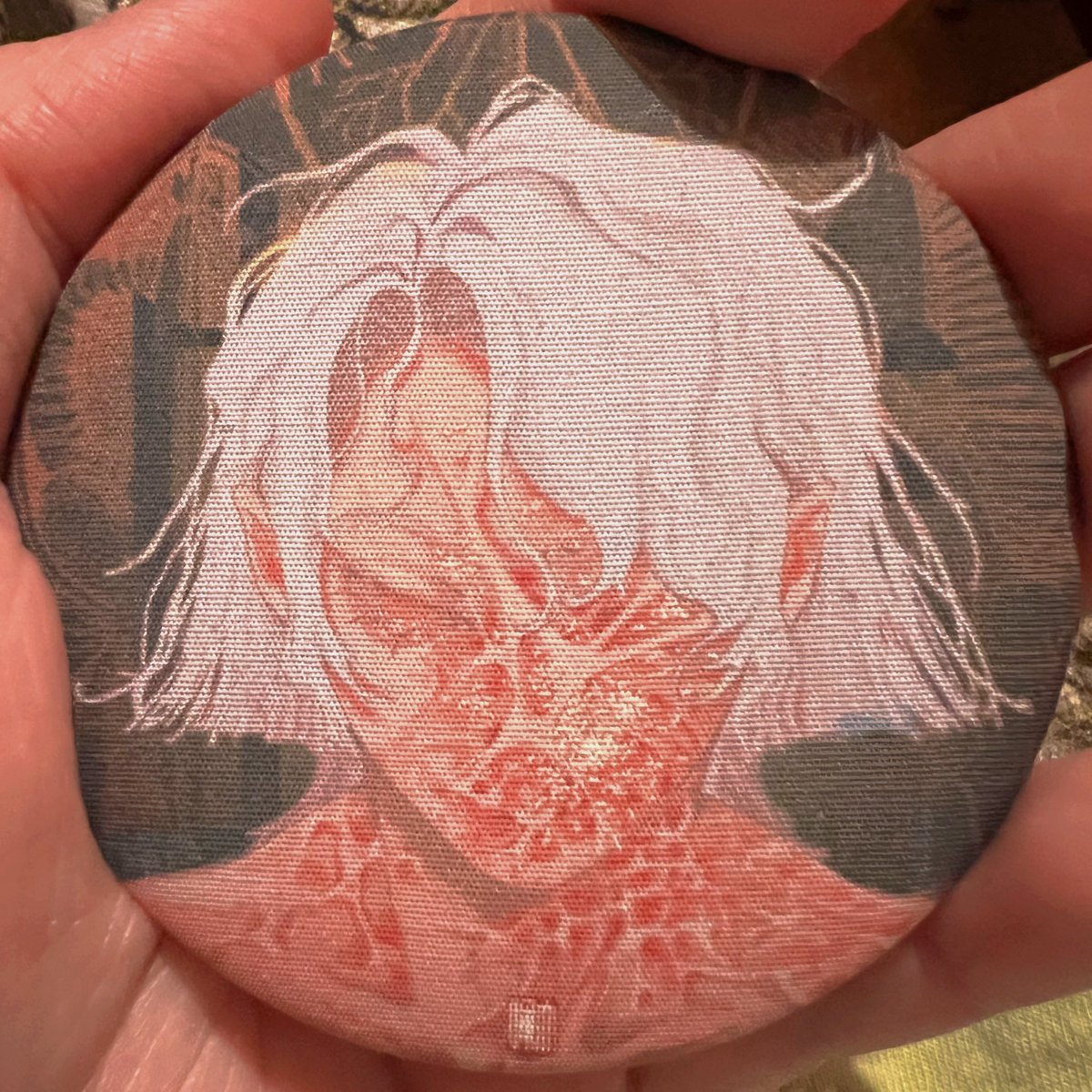 printing on fabric is fun i made buttons :-)