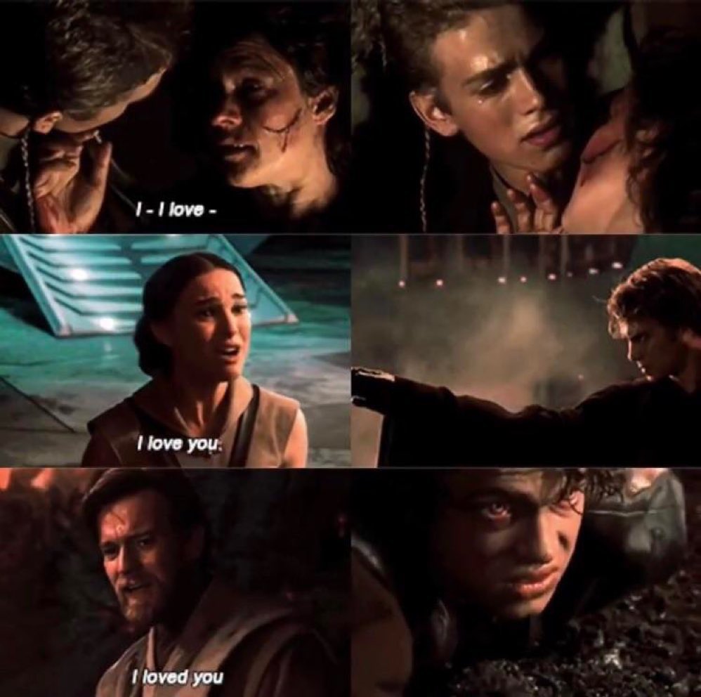 Shmi, Padme, and Obi-Wan’s last words to Anakin in the prequels