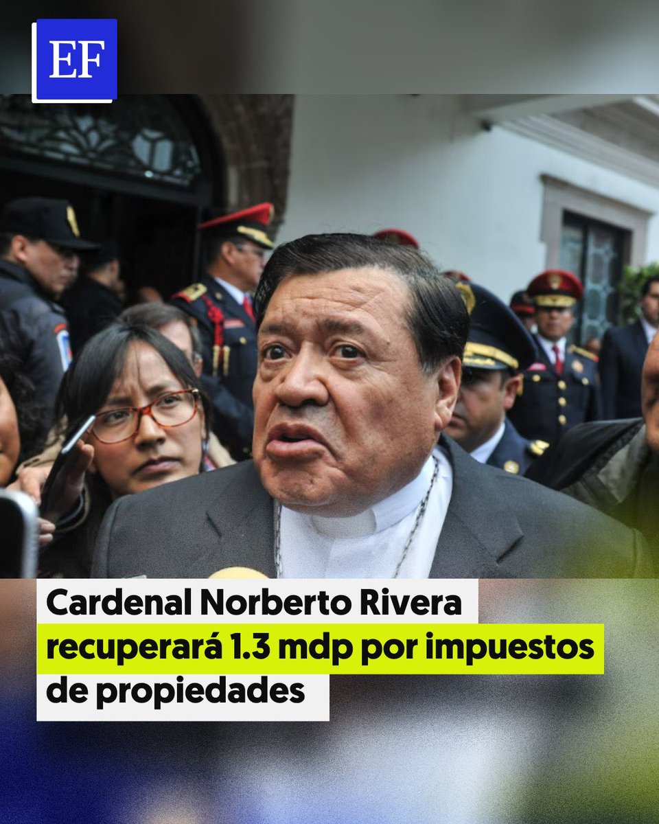 ClaudioMercadoR's tweet image. Una jueza ordenó la devolución por el cobro “desproporcionado” de impuestos al cardenal Norberto Rivera por dos departamentos que adquirió en la Torre Residencial Mítikah.
@ElFinanciero_Mx 
Otro #pillo dos departamentos de 10 millones cada uno…el humildito …