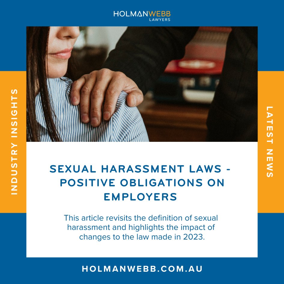 In our latest article, Nicholas Maycock revisits the definition of sexual harassment and highlights the impact of changes to the law made in 2023.

holmanwebb.com.au/blog/845/sexua…