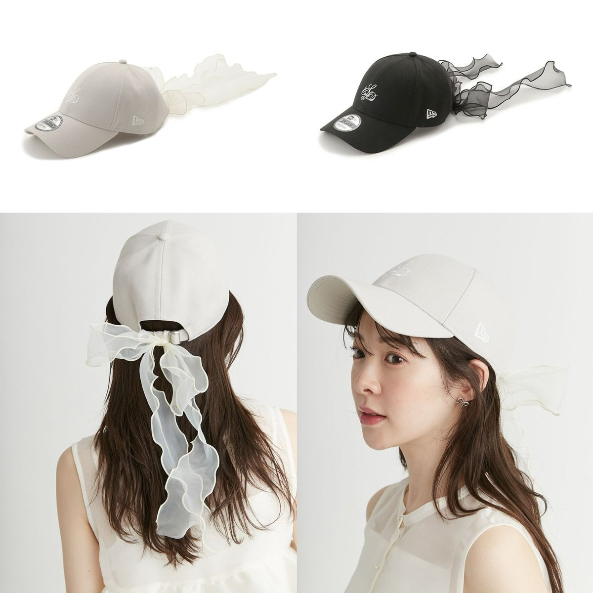CELFORD × NEW ERA ® 🐇🎀🩶
コラボリボン付きキャップがCELFORDらしい品のあるデザインで可愛すぎる✨リボンは取り外し可能👍🏻
