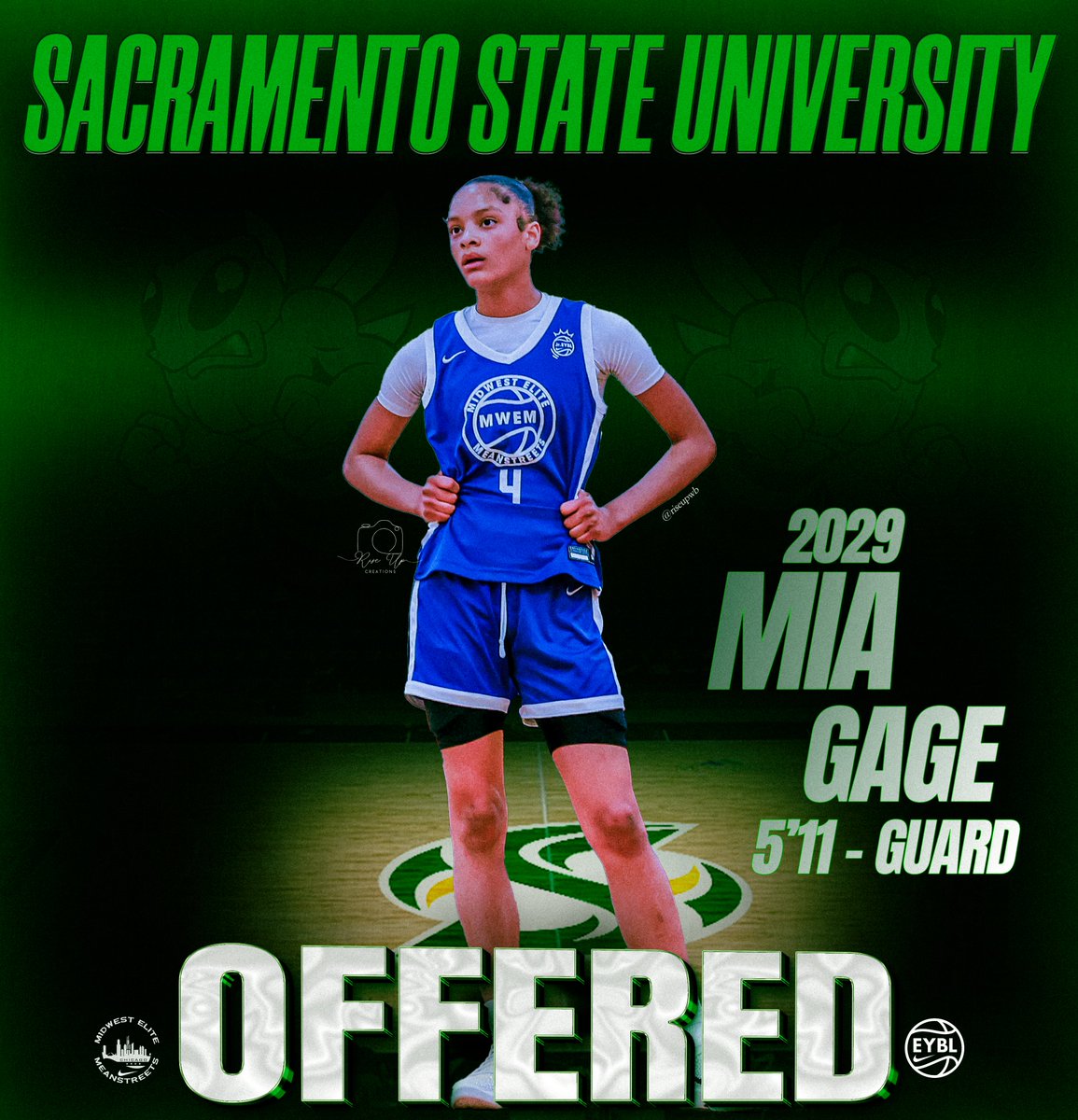 Midwest Elite Meanstreets EYBL (@mwehoops_eybl) on Twitter photo Big-time talent. Big-time opportunity. 🌟💚
2029 guard Mia Gage (5’11”) has earned an offer from Sacramento State University! Huge thank you to <a href="/SacStateWBB/">Sac State WBB</a> and Coach Kallhoff for recognizing the work and potential.
The future is tall, tough, and just getting started. Let’s go, Big-time talent. Big-time opportunity. 🌟💚
2029 guard Mia Gage (5’11”) has earned an offer from Sacramento State University! Huge thank you to <a href="/SacStateWBB/">Sac State WBB</a> and Coach Kallhoff for recognizing the work and potential.
The future is tall, tough, and just getting started. Let’s go,