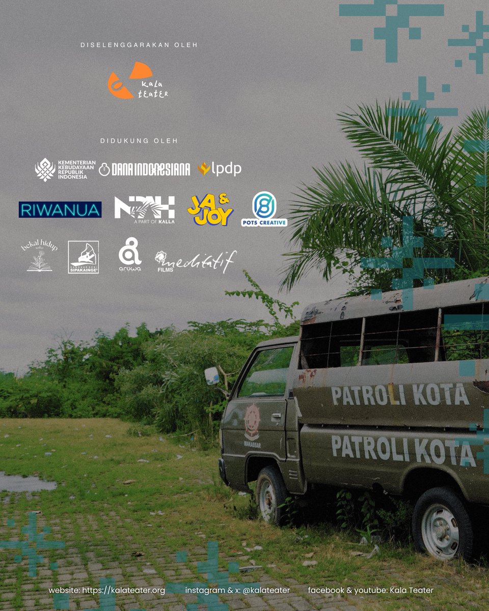 kalateater's tweet photo. Halo, kawan-kawan. Dengan hati senang kami kabarkan bahwa proyek Kota dalam Teater atau City in Theatre project yang merupakan proyek pembacaan isu-isu kota melalui riset terhadap warga kota yang dikerjakan Kala Teater sejak tahun 2015 kembali lagi! https://t.co/B8lgIh0W7L