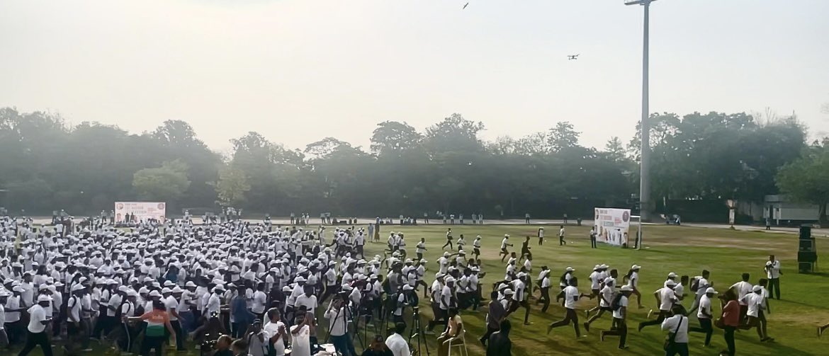 RitaSin17562778's tweet photo. One Nation One Election Marathon at University of Delhi at 6 am 30.04.2025. Pleasure and peaceful run. Let’s work for Nation and make it stronger🙏 https://t.co/mhOaJIwDkX