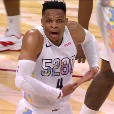 Russell Westbrook in the first half : 

16 points

6-11 FG
2-5 3P
2-2 FT