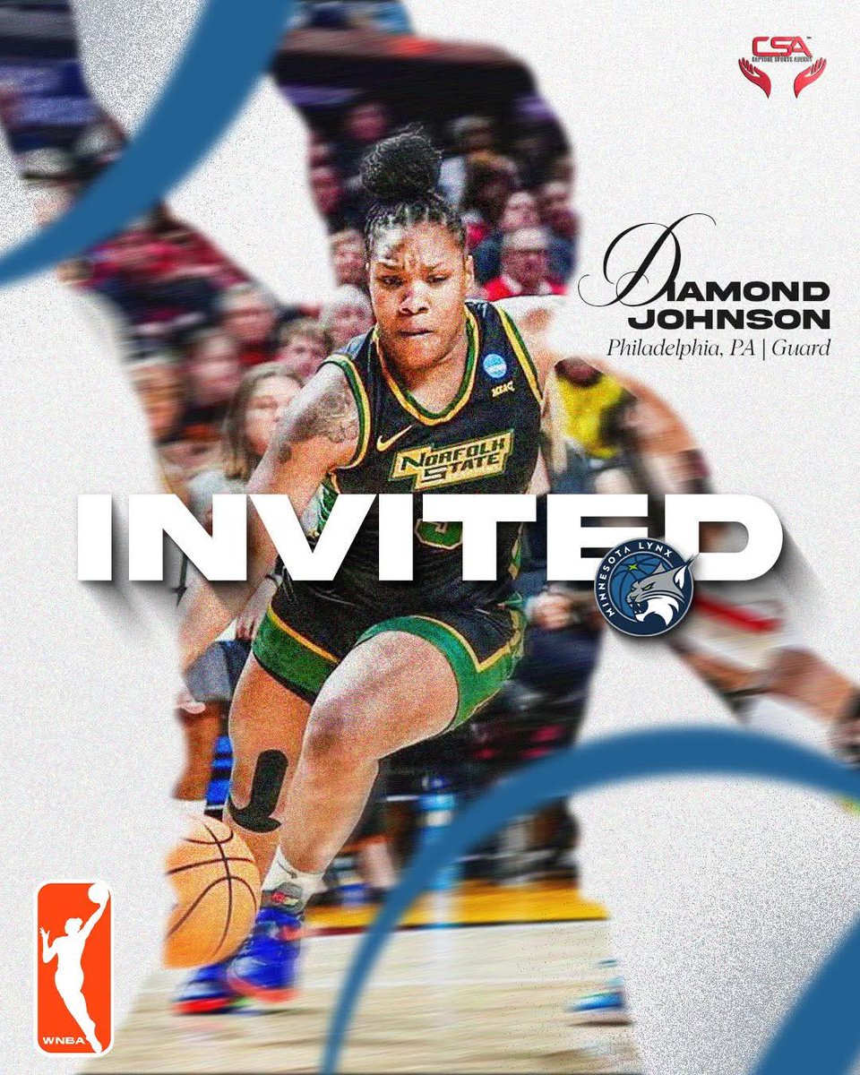 Diamond Johnson from Norfolk State signed a 1 year $66,079 contract with the WNBA Minnesota Lynx