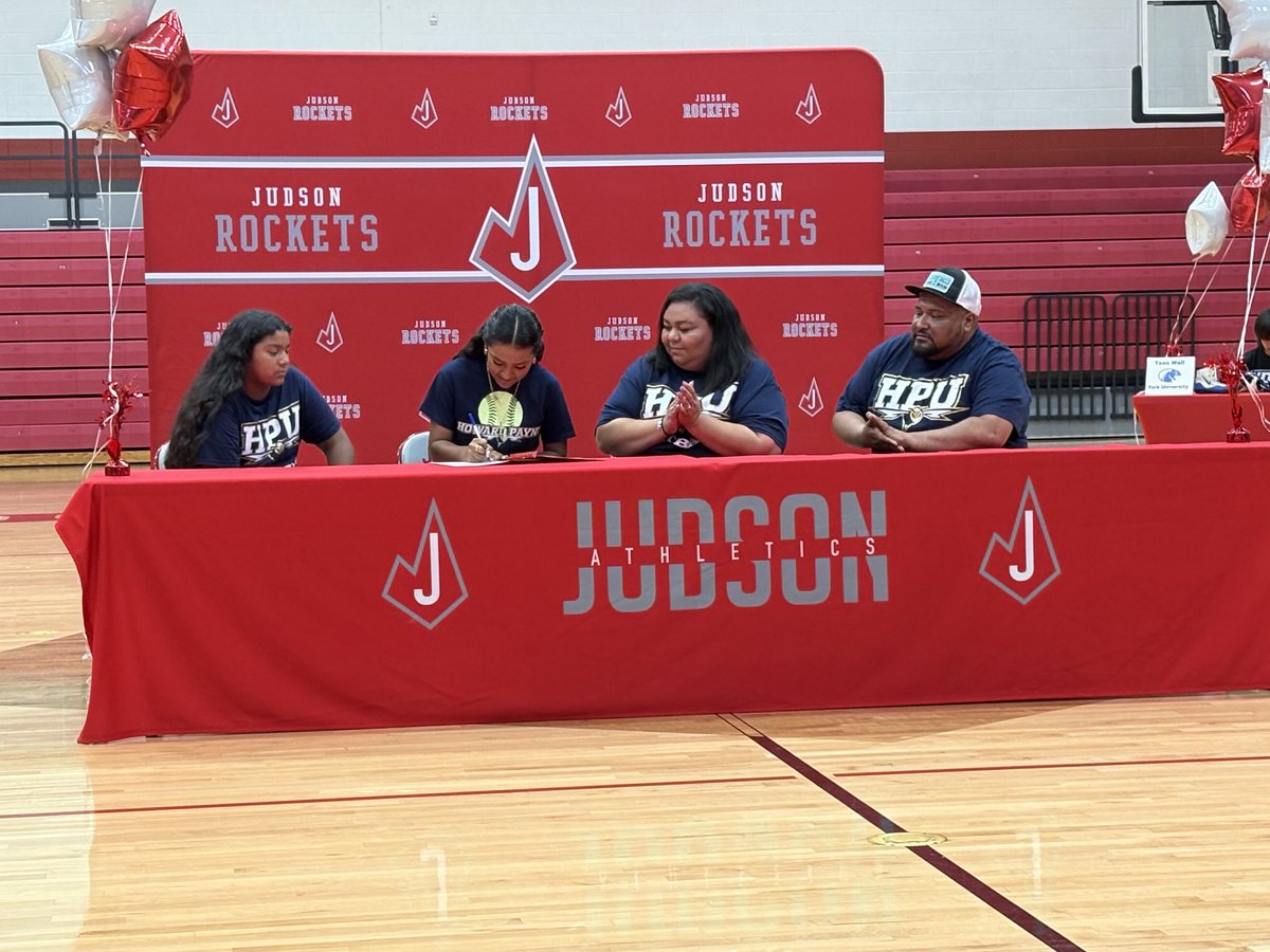 Judson Softball (@rocketball_jhs) on Twitter photo Jazzlynn Moreno signs NLI to Howard Payne University!💙🐝🚀❤️<a href="/JISD_ATHLETICS/">Judson ISD Athletics</a> <a href="/JudsonISD/">Judson ISD 🍎</a> <a href="/JISDRocketPride/">Judson High School</a> <a href="/judson_jaguar/">JudsonJaguarAthletics</a> <a href="/WHMSAthletics/">Woodlake Hills Middle School Athletics</a> Jazzlynn Moreno signs NLI to Howard Payne University!💙🐝🚀❤️<a href="/JISD_ATHLETICS/">Judson ISD Athletics</a> <a href="/JudsonISD/">Judson ISD 🍎</a> <a href="/JISDRocketPride/">Judson High School</a> <a href="/judson_jaguar/">JudsonJaguarAthletics</a> <a href="/WHMSAthletics/">Woodlake Hills Middle School Athletics</a>