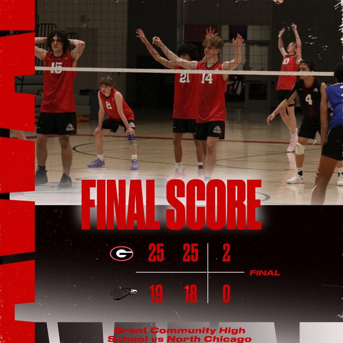 Final.

Grant vs North Chicago 

The Bulldogs are now 5-2 in Conference 

<a href="/GCHSBulldogs/">Grant Athletics</a>