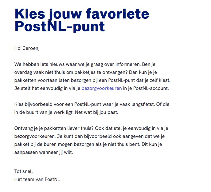MokumCat's tweet photo. Goed nieuws van @PostNL  je kan je eigen PostNL punt kiezen.... Ik heb er een aan de overkant van mijn huis, makkelijk en je zou denken daar gaan de pakketjes al heen...

Nee hoor. Kan niks kiezen en ze gaan vol het centrum in 2.2km verder.... @PostNL gaat het een beetje? https://t.co/2JCPHHj5UL