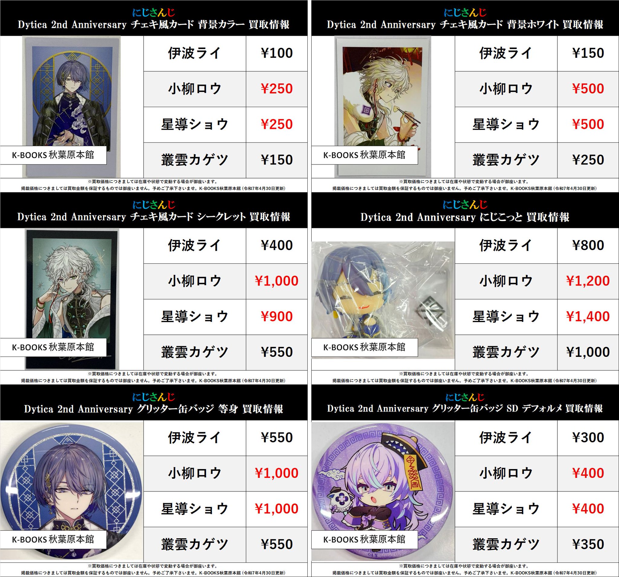 にじさんじ 伊波ライ Dytica 2nd Anniversary 缶バッジ 伊波ライ 缶