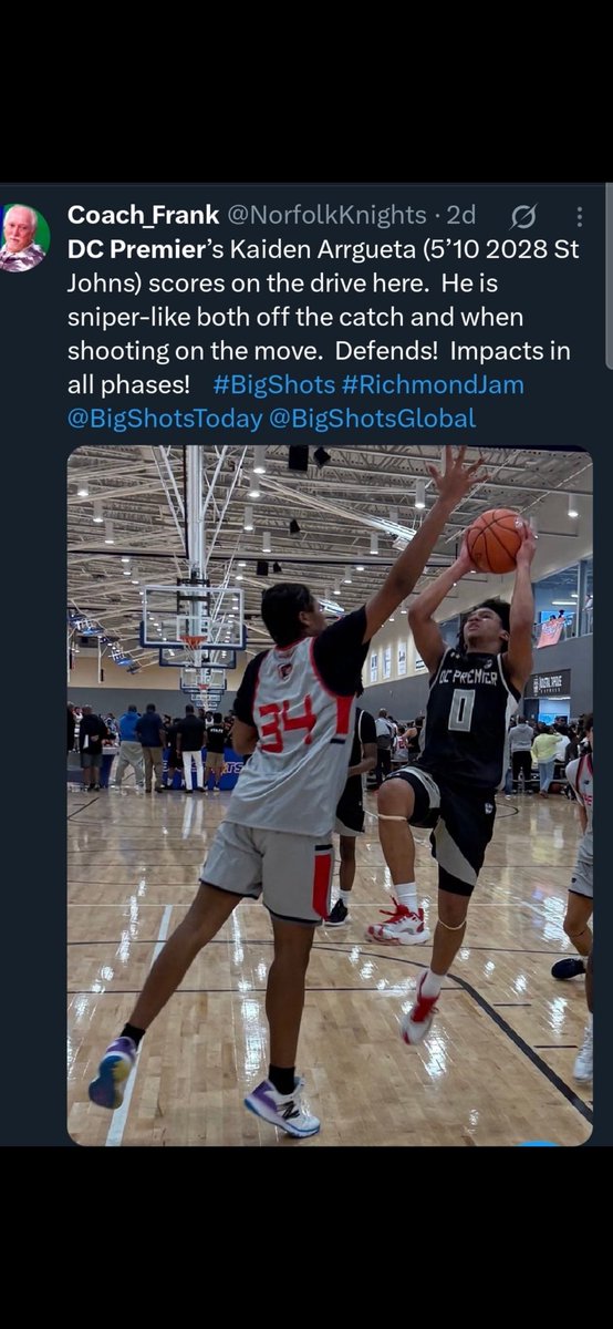 Keep working young fella! We up next month 1st stop UAA session 2 Hamilton Ohio Dc premier 15 UAA stay tuned. 

Dc premier Basketball 🏀 welcome to the Darkside 🏆💯.