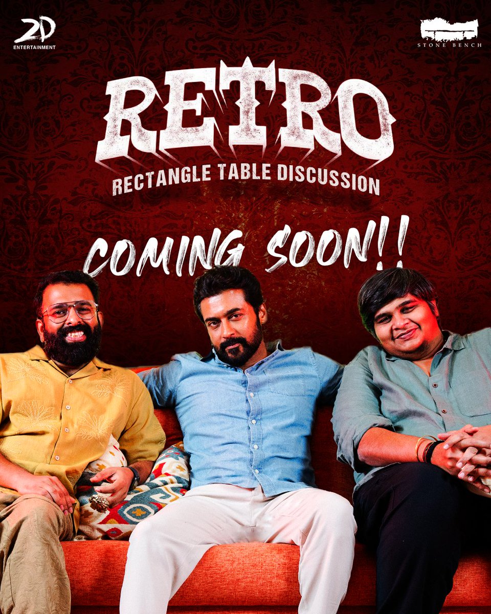 Hari™ (@hari_socialist) on Twitter photo • Exclusive - <a href="/karthiksubbaraj/">karthik subbaraj</a> - <a href="/Suriya_offl/">Suriya Sivakumar</a> - <a href="/Music_Santhosh/">Santhosh Narayanan</a> 💥
Rectangle Table Discussion Coming Soon On #Retro 🔥 Times!
#RetroFromTomorrow ❤️🔥 • Exclusive - <a href="/karthiksubbaraj/">karthik subbaraj</a> - <a href="/Suriya_offl/">Suriya Sivakumar</a> - <a href="/Music_Santhosh/">Santhosh Narayanan</a> 💥
Rectangle Table Discussion Coming Soon On #Retro 🔥 Times!
#RetroFromTomorrow ❤️🔥