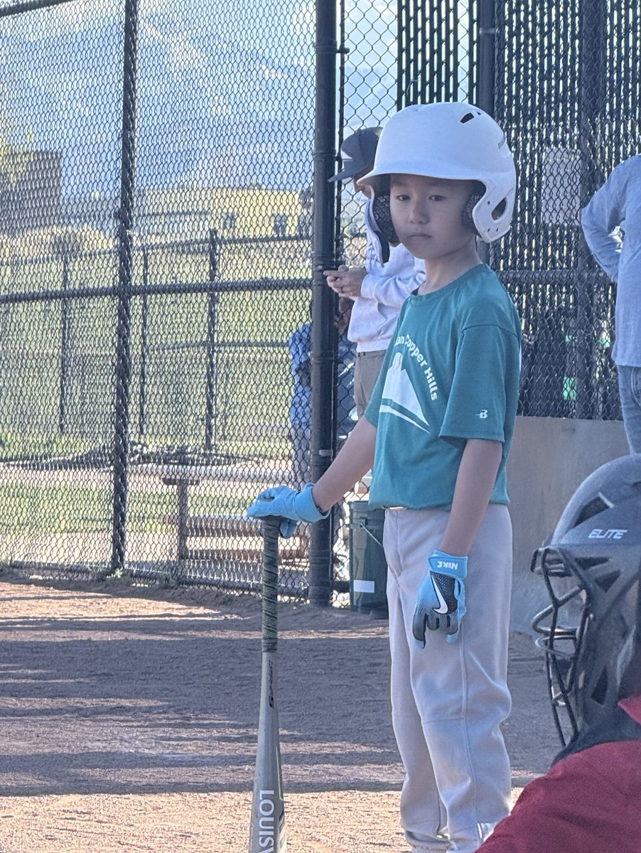 The face you make when you got hit in the head last at bat and they’re warming up the oversized 10 year old for this next one 😕