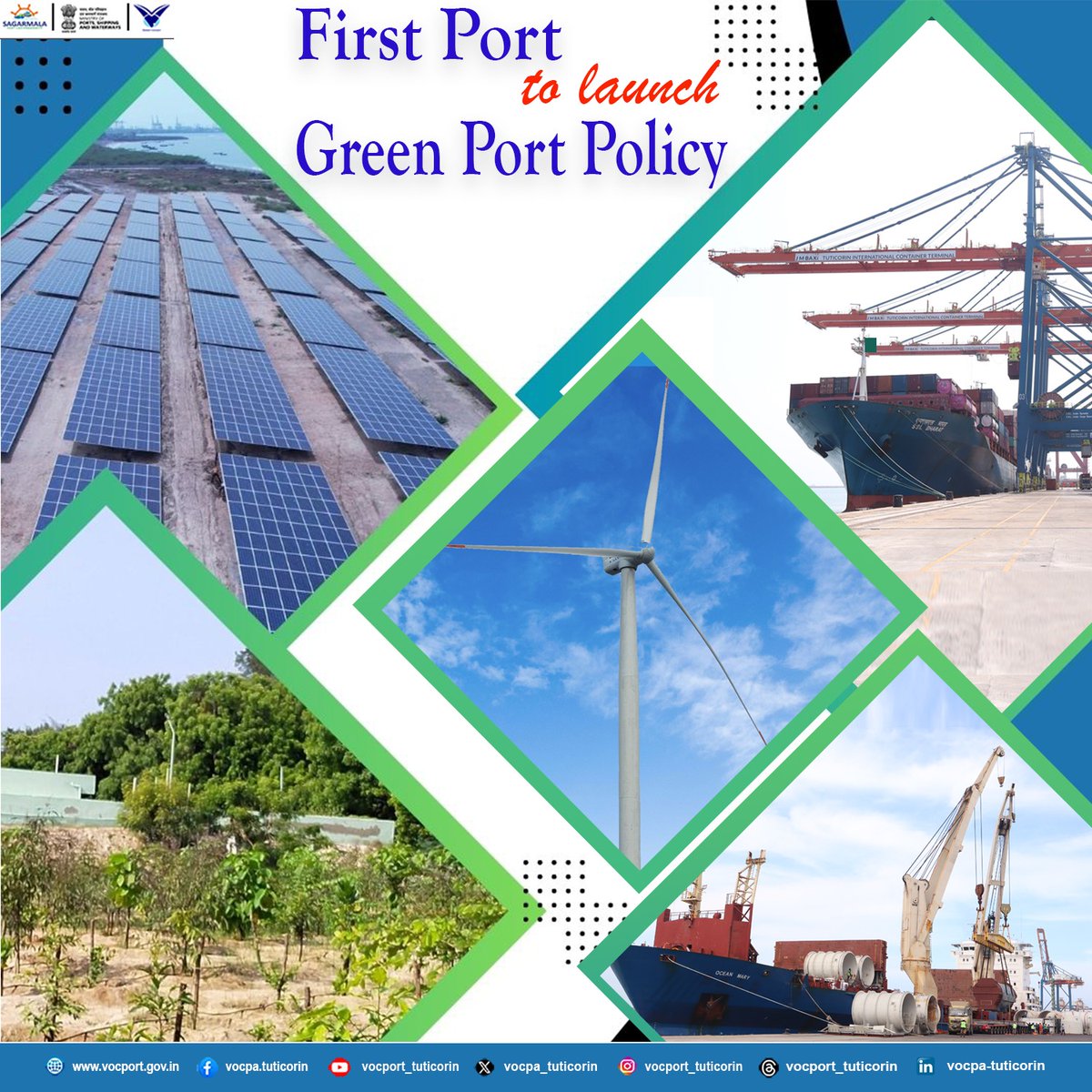 vocpa_tuticorin's tweet image. VOC Port, the first in India to launch Green Port Policy !

Policy Highlights:

✅️ Green-certified buildings across the Port
✅️ Electrification of all cargo handling equipment &amp;amp; usage of EVs
✅️ Renewable energy to combat carbon emissions
✅️ Water conservation through…