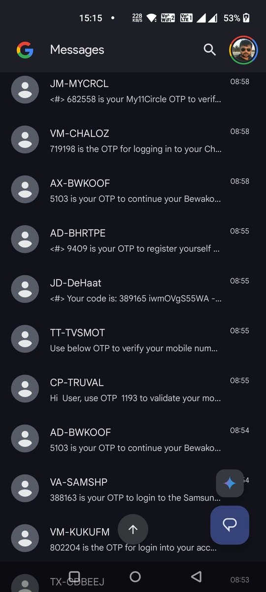 Arv_Ind_Chauhan's tweet image. Hours before the cafe was shut down, Aadhaar touts target my phone with over 200 OTPs.