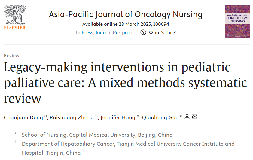 APJON_AONS's tweet image. The review highlights the importance of culturally sensitive and personalized care at the end of life and calls for further development and testing of legacy-making programs in pediatric palliative settings.
sciencedirect.com/.../pii/S23475…
#endoflifecare #children #FamilyCenteredCare