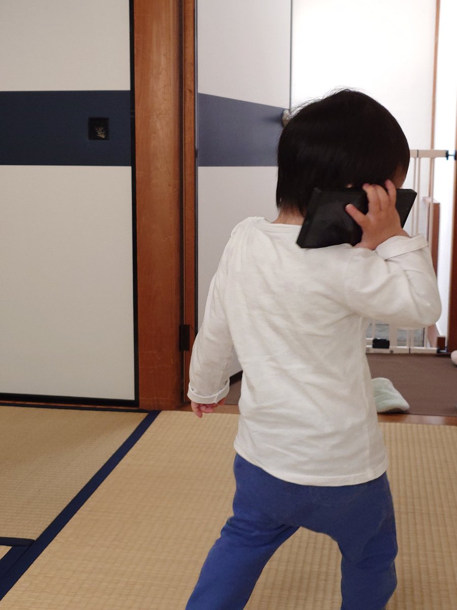 🦁のスマホで、もしもししてる🐹