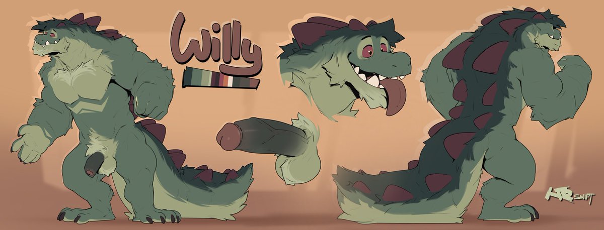 Introducing Willy and his big ‘willy’, but even bigger heart~

Massive thanks to <a href="/No_SWIFT/">Tek :3</a>, for the adorable fluffy gator!