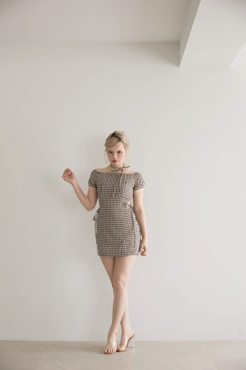 ワンピース andmary Becky check mini dress andmary on X: 