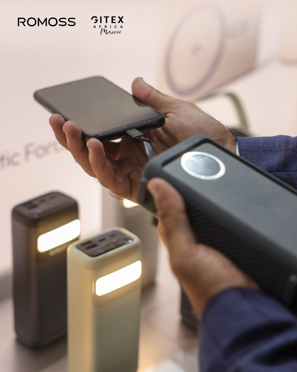 ROMOSSMEA's tweet photo. 😍 Explore #ROMOSS power banks, combining engineered elegance with durability, wrapped in a trendy design for your on-the-go lifestyle ✨
#RedefineTheCharging #GITEX #GITEXAfrica #GITEXAfrica2025 https://t.co/q73prCC43u
